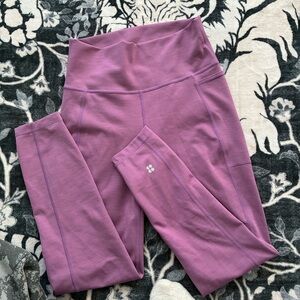 005 - WOMENS SWEATY BETTY SUPER SCULPT SMALL PURPLE YOGA WORKOUT LEGGINGS